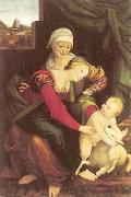 Bernardino Lanino The Virgin and Child with St. Anne oil